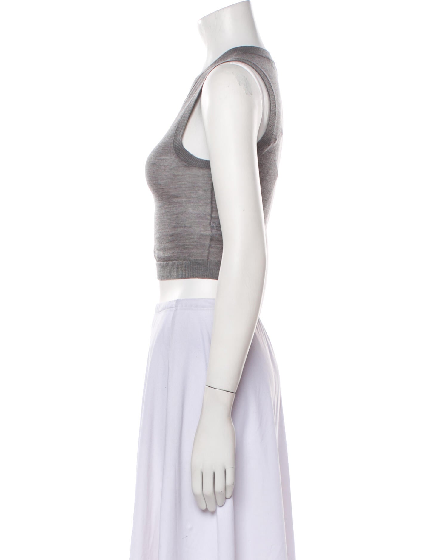 A.L.C. Merino Wool V-Neck Crop Top